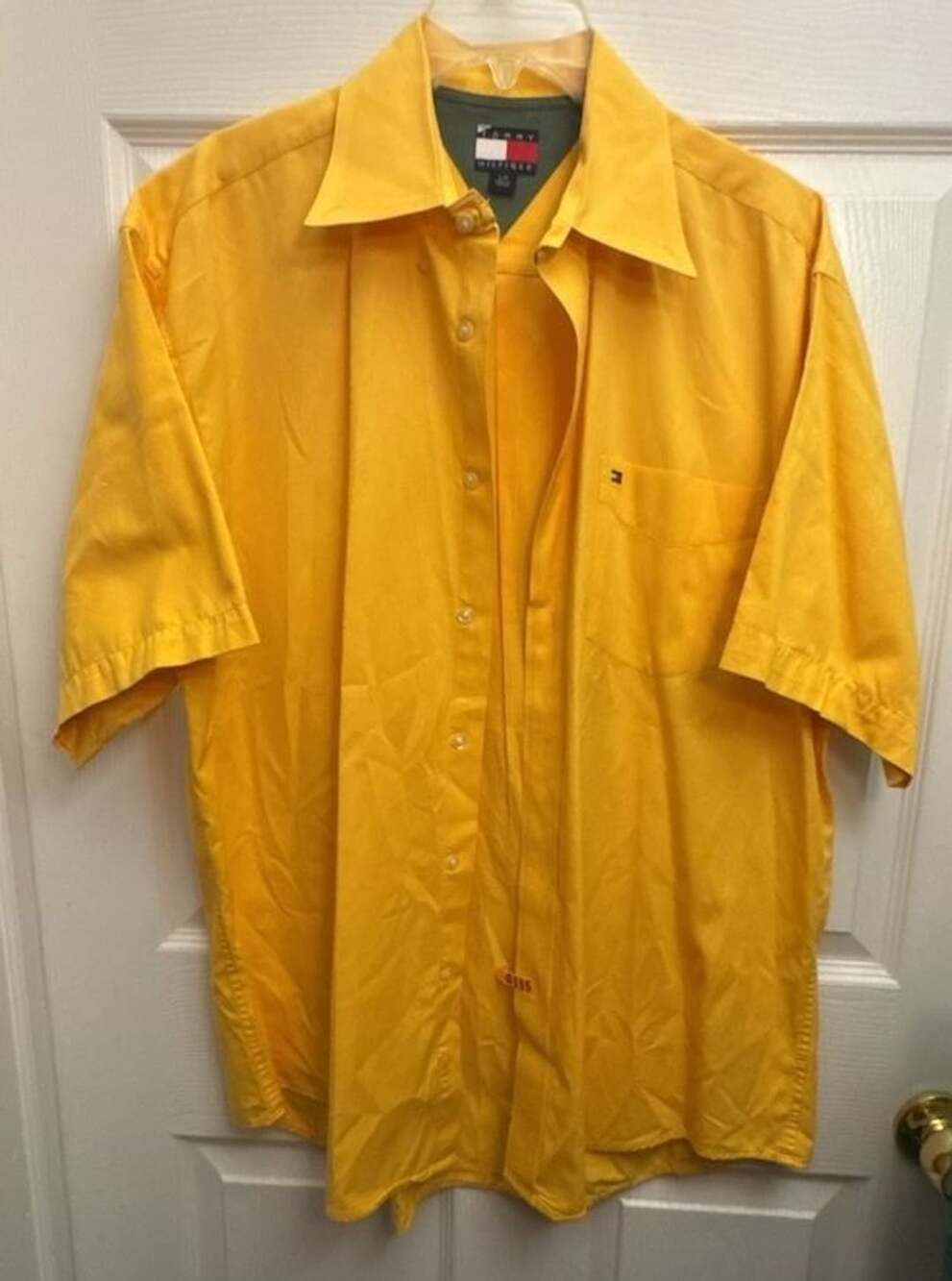 Tommy Hilfiger Button Down Shirt Size L Yellow